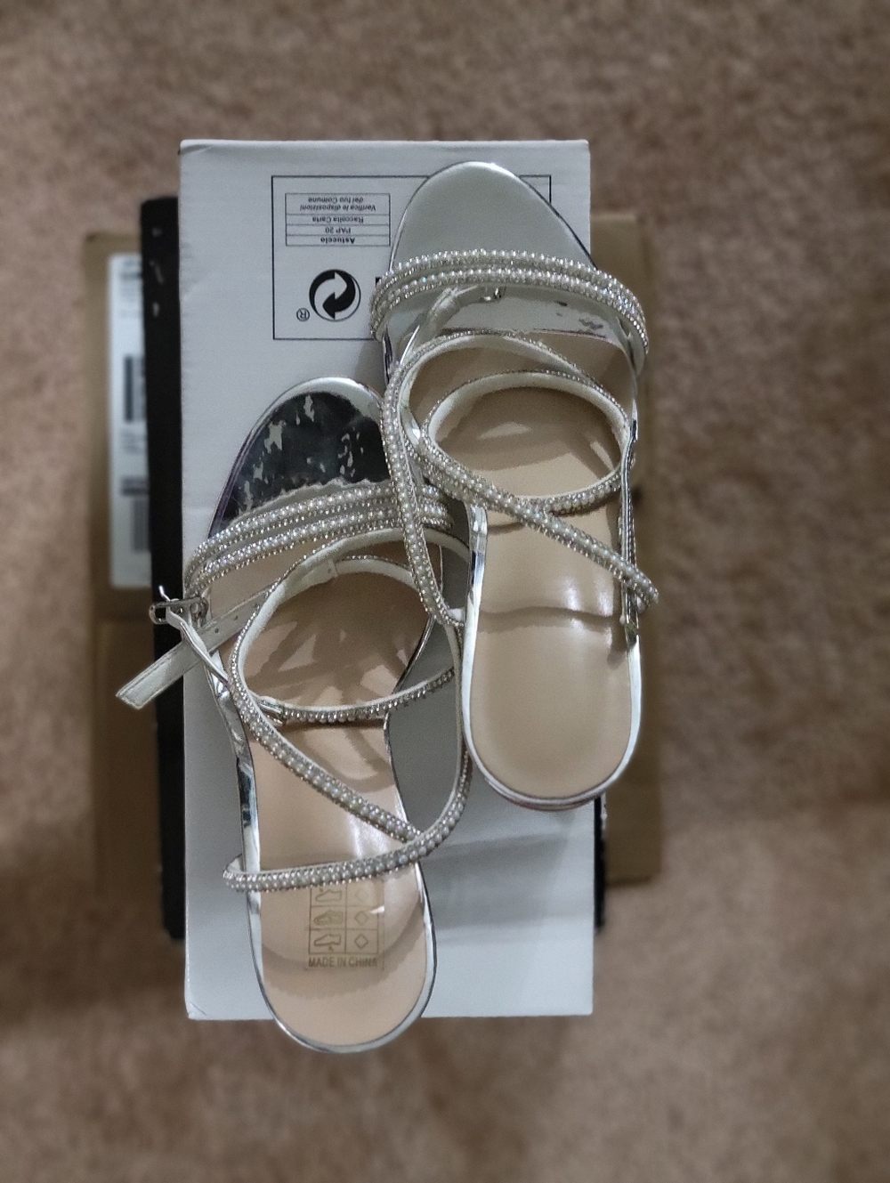 Clear Rhinestone Strap High Heel - Picture 3 of 4